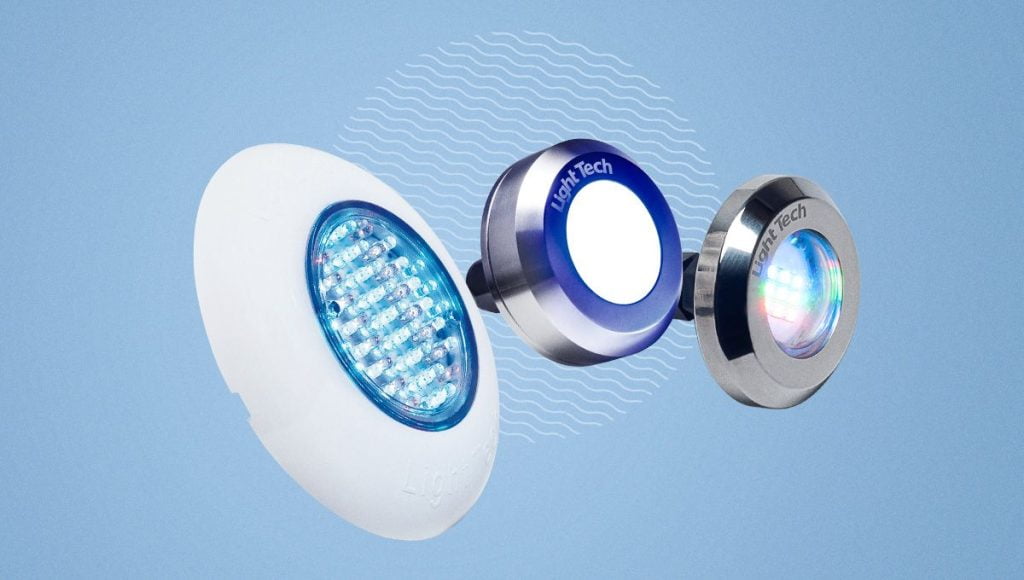 Refletores para piscina - Iluminação LED subaquático nas cores branco e colorido para piscinas